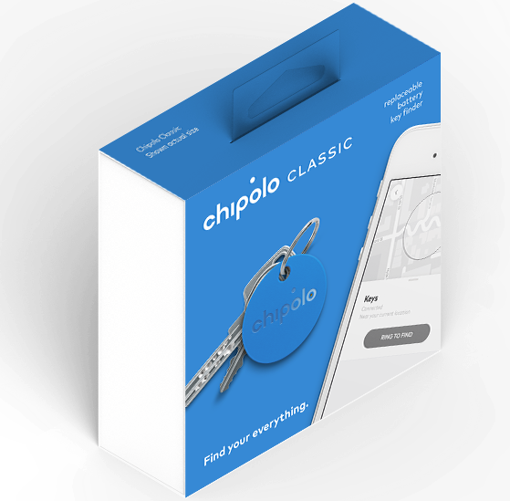 Chipolo CLASSIC, localizador de objetos de perdidos con batería intercambiable